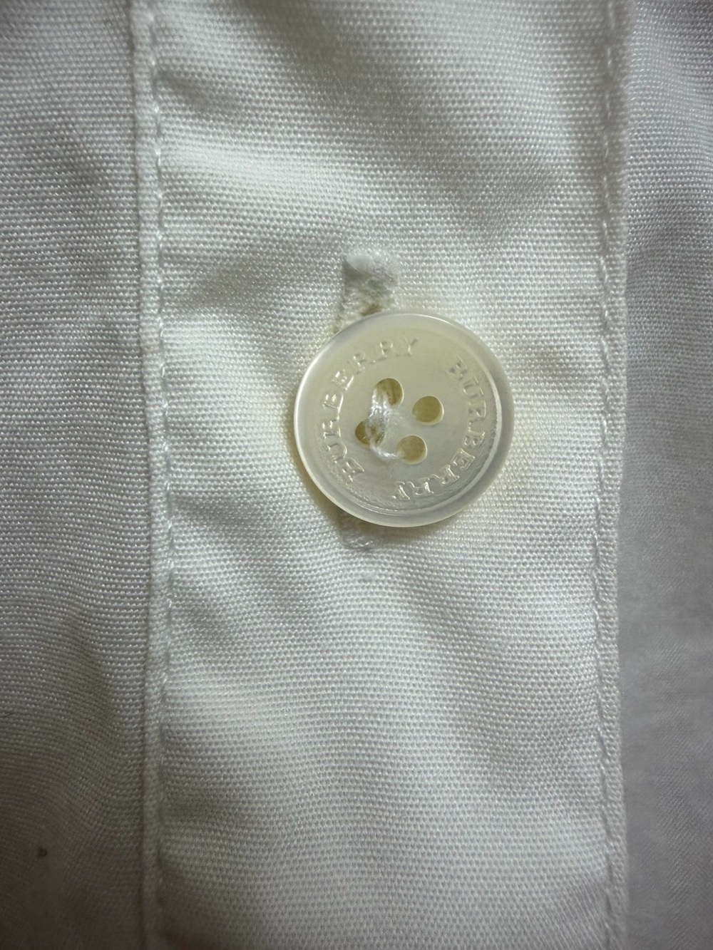 Burberry Brit Tunic Popover Top Long Sleeve Embroidered Logo Cotton White Size S - Picture 8 of 12